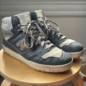 Aime Leon Dore New Balance Men's Gray and White High-Top Sneakers